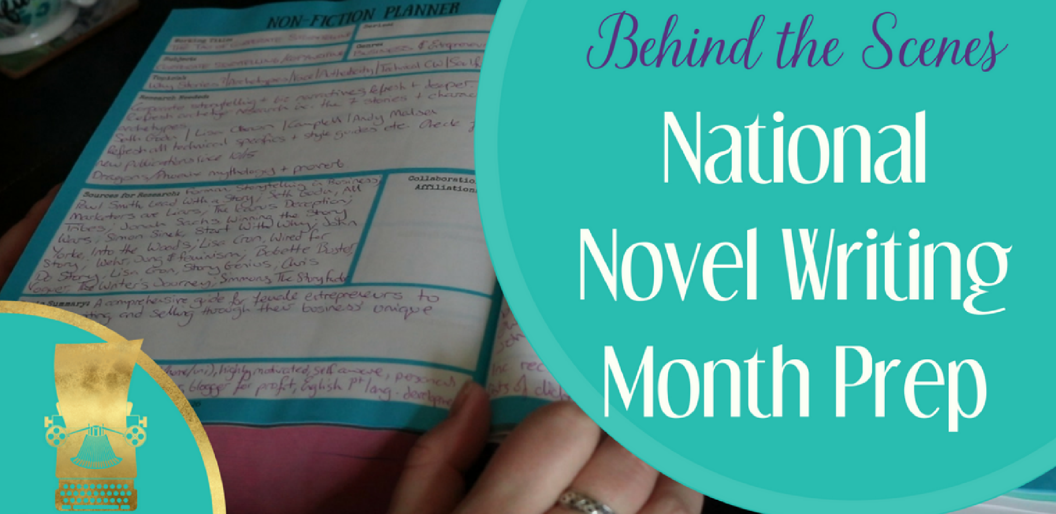 National Novel Writing Month Prep - Non Fiction Book Planner Business Book Planner National Novel Writing Month Planner 30 Day Novel Planner