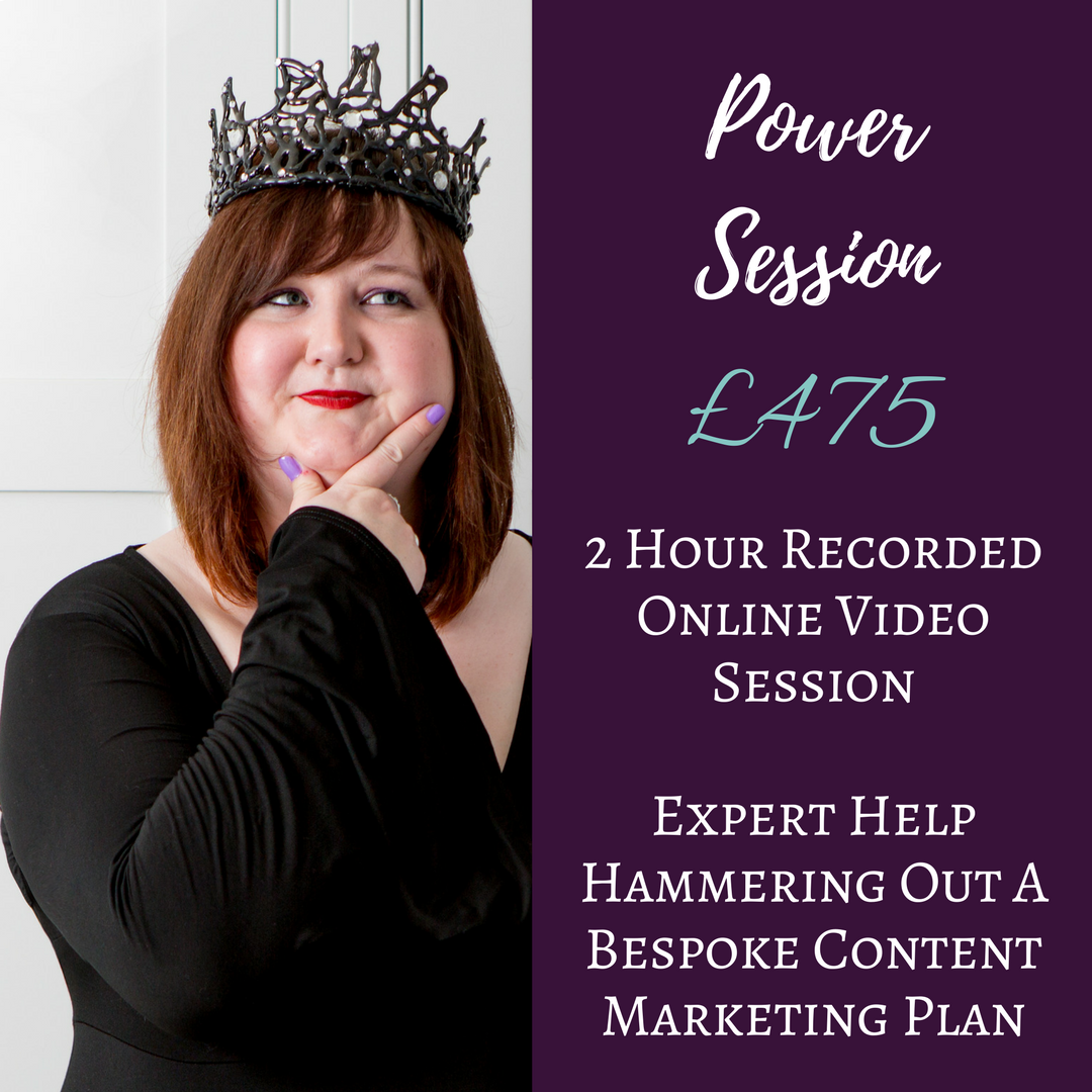 The Write Copy Girl - Professional Content Marketing Advice - Power Session - Content Marketing Consultation