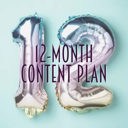 12 Month Content Plan