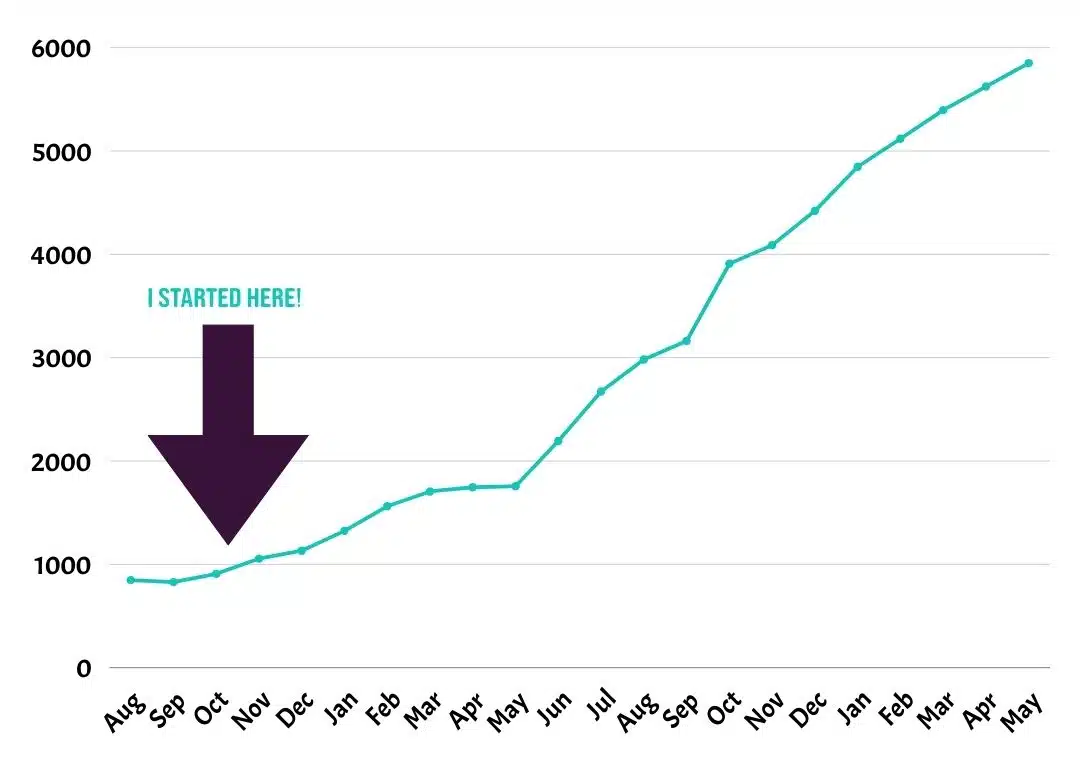 How can I get more traffic to my website? One blog a week took this business from 354 to 12.6K visits/month — no ads, no backlinks, no stress.
